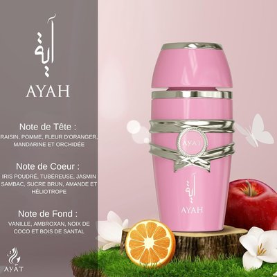 عطر يارا آية 100 مل للنساء - عطر شرقي فاخر من دبي مع نفحات غنية من العنبر والمسك والفانيليا - عطر عربي رائع للنساء الأنيقات