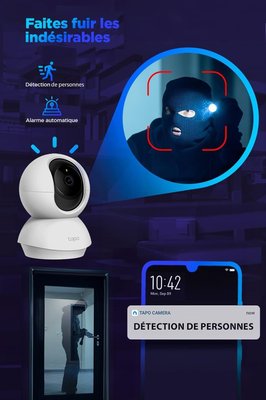 كاميرا مراقبة داخلية واي فاي Tapo C200 بزاوية 360° ودقة 1080p - رؤية ليلية، تنبيهات فورية، كشف الأشخاص، تتبع الحركة، تحكم عن بعد، متوافقة مع أليكسا لتعزيز أمان المنزل