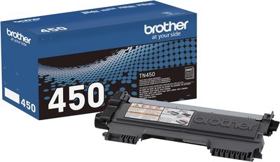 خرطوشة حبر Brother TN450 عالية العائد لطابعات الليزر - 2600 صفحة - أسود - متوافقة مع Brother HL-L2340DW و MFC-L2700DW والمزيد